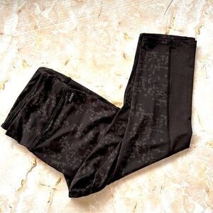 Jockey black/silver‎ geometric women's workout leggings size Large